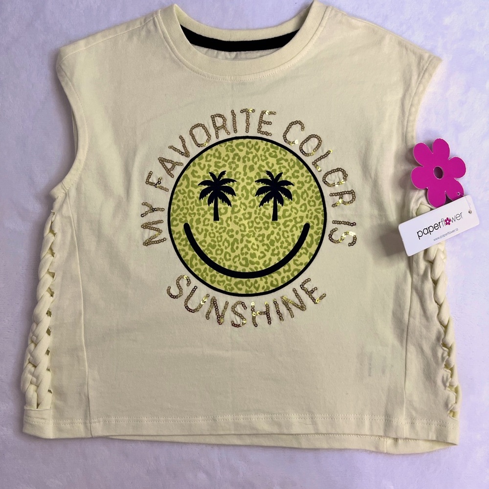 NWT Paperflower Sunshine is my Favorite Color Top Girl size 4
